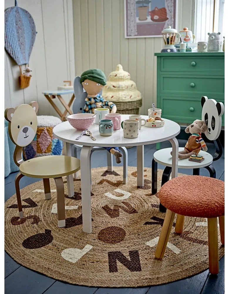 Okrągły dywan z juty w naturalnym kolorze ø 130 cm Dinne – Bloomingville Mini