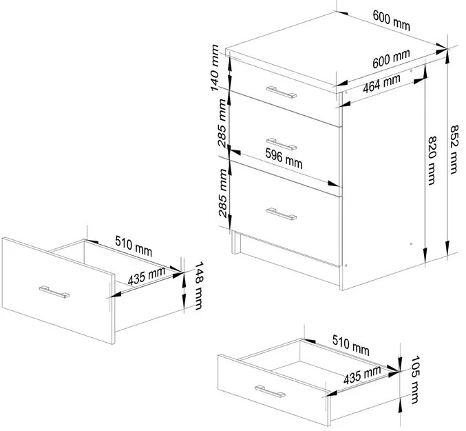 Szafka kuchenna dolna w kolorze cappucino P1-G04