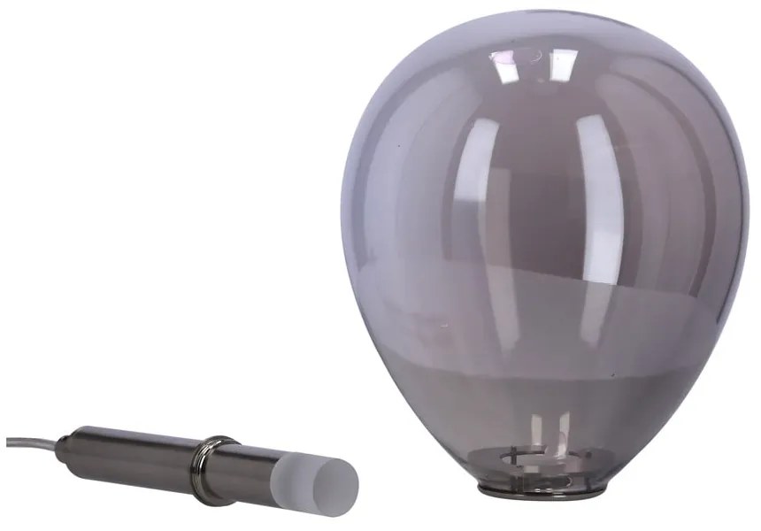 Szara lampa wisząca LED ze szklanym kloszem Lukka – Candellux Lighting