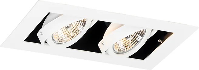 Zestaw 6 nowoczesnych reflektorów wpuszczanych, biały, 2-punktowe, regulowane - Oneon 70