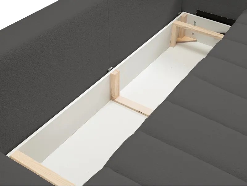 Sofa BALOO z funkcja spania i pojemnikiem CIEMNY SZARY LAMBI 12