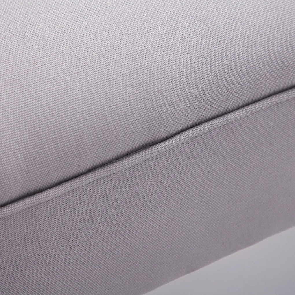 Ławka HOMCOM do sypialni Ławka tapicerowana ławka MDF Pianka szara