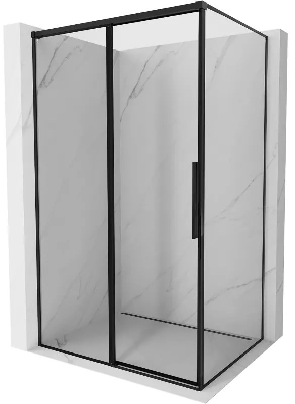 Mexen Rox kabina prysznicowa rozsuwana lewa 125 x 85 cm, czarna ramka, czarna - 8C2-125-085-70-70-L