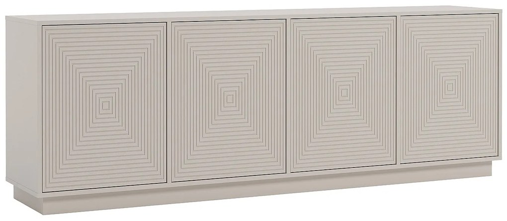 Kredens 4-drzwiowy z MDF – beżowy – MEZULIA