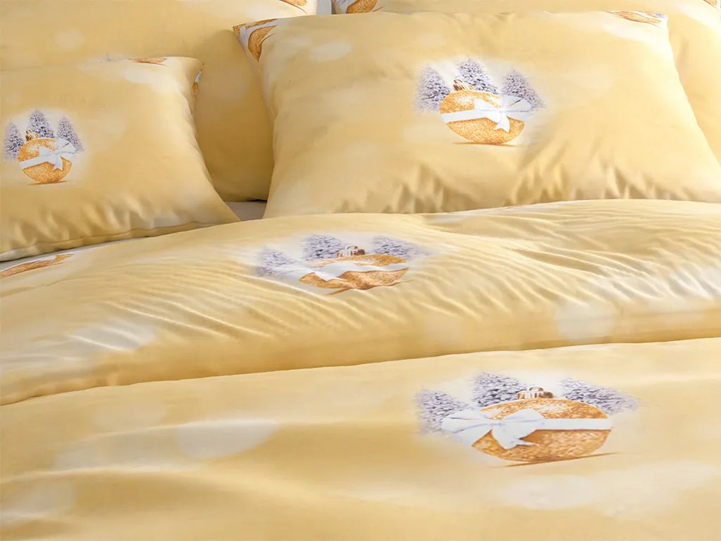 PrzytulneMieszkanie.pl PrzytulneMieszkanie.pl Pościel z mikrofibry TREES AND ORNAMENT żółta Rozmiar pościeli: 70 x 90 cm | 140 x 200 cm