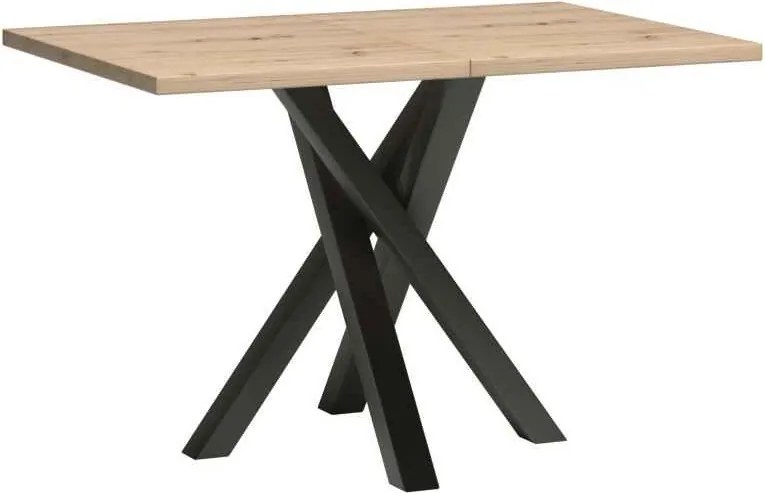 Stół rozkładany ALMERIA Dąb artisan do Salonu Jadalni 120-160 x 80 x 75 cm, Prostokątny