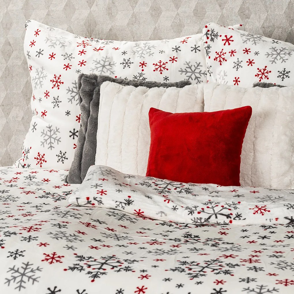 4Home Pościel mikroflanela Snowflakes, 140 x 200 cm, 70 x 90 cm