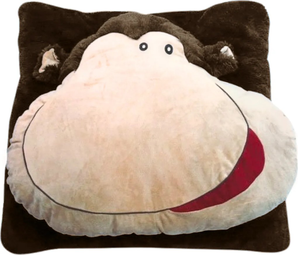 PROMOCJA Dziecięca poduszka CUDDLI FRIENDS 70x70 cm pluszowa - różne kolory II. jakość Kolor: Niebieski