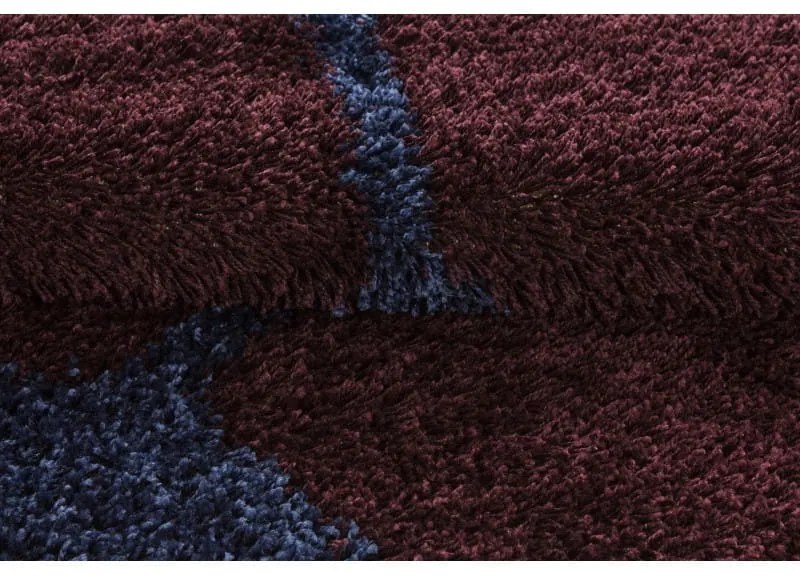 Dywan dziecięcy Shaggy Fun granatowy piłka 100 cm x 100 cm koło