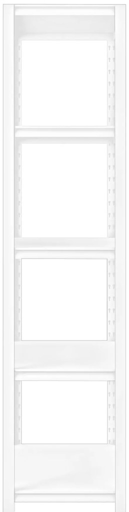 Regał metalowy do garażu SAM, 900 x 1830 x 450 mm, biały