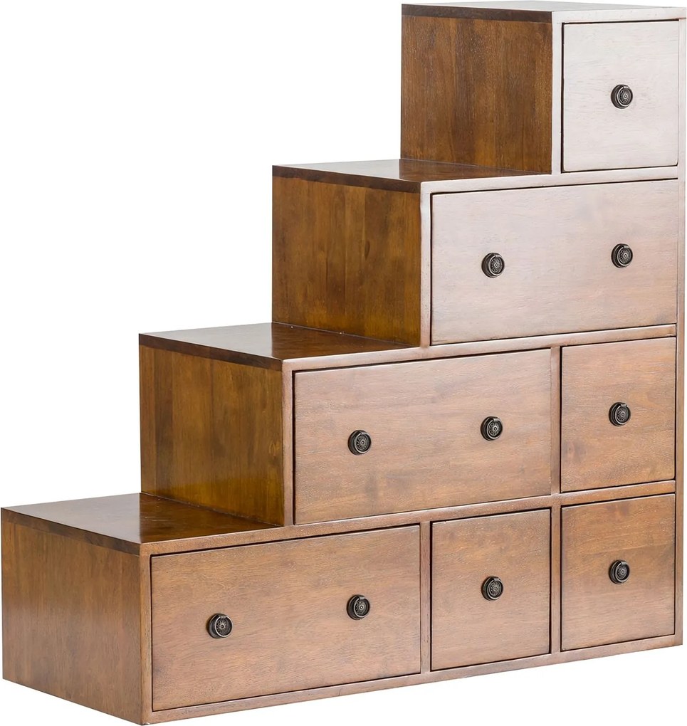 Regał Zen brown, 7szuflad 88x35x88cm