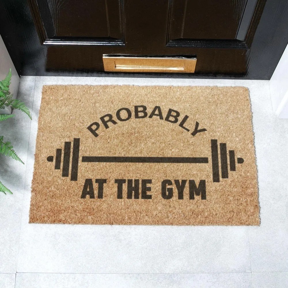 Wycieraczka z włókna kokosowego 40x60 cm Probably At The Gym – Artsy Doormats