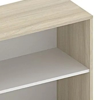 Niska szafka otwarta FUTURE, 800 x 400 x 710 mm, dąb