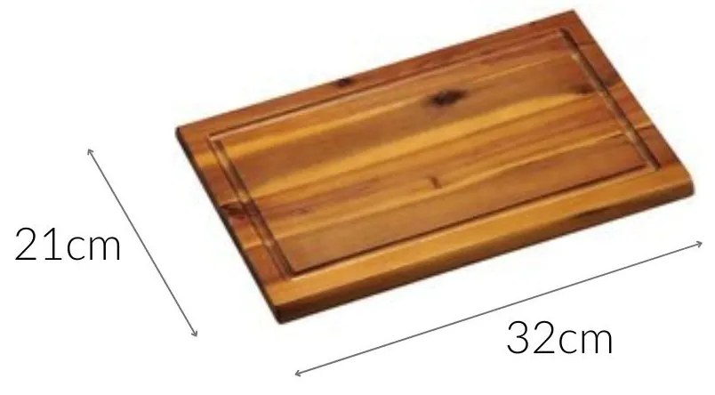 Deska do krojenia z drewna akacjowego, 32 x 21cm, KESPER