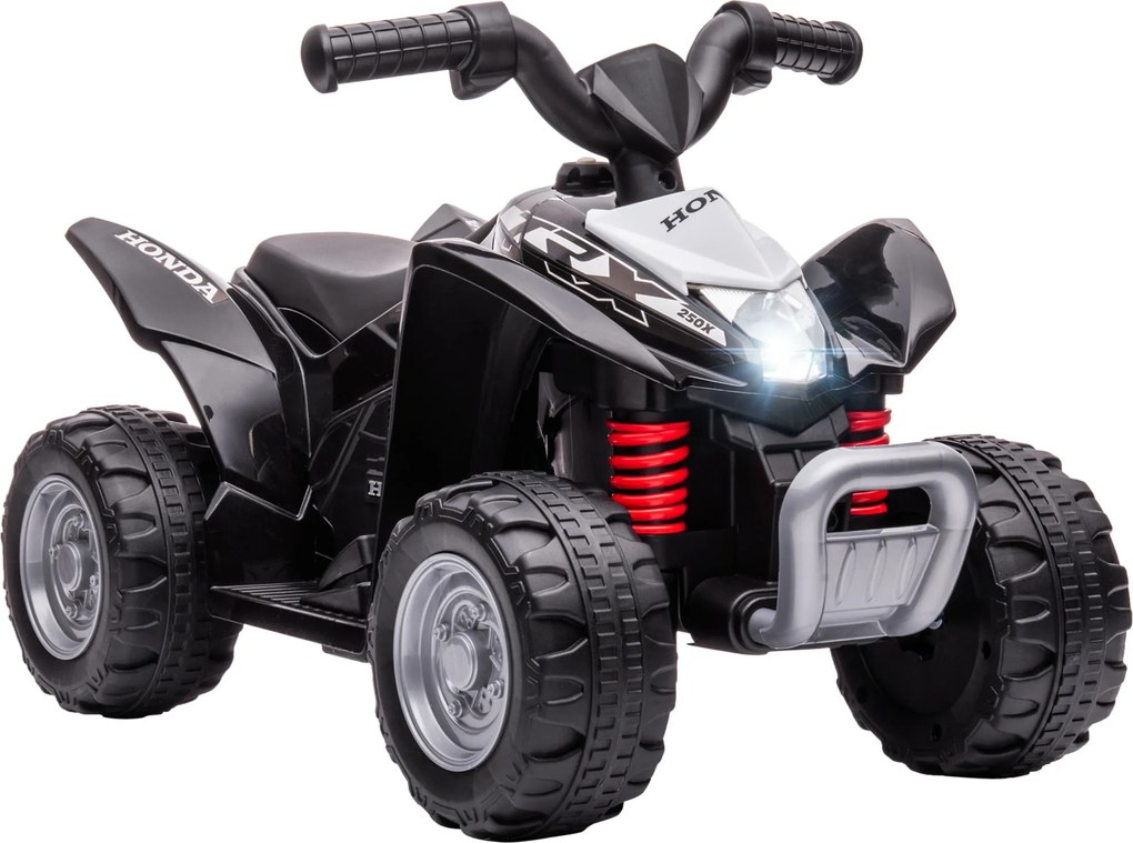 AIYAPLAY Elektroquad, Kinderquad, 2,8 km/h, Reflektor LED, dla 1,5-3 lata, czarny, 65,5 x 38,5 x 43,5cm