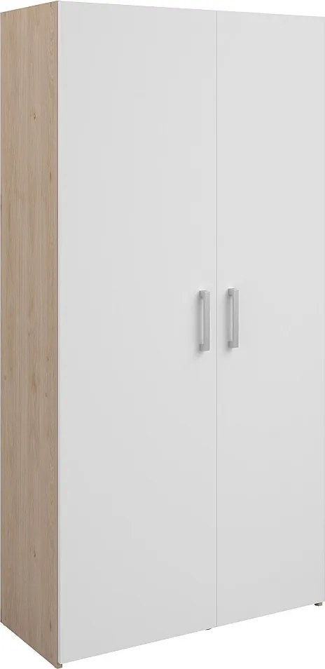 Szafka na pralnię – Jasny naturalny i biały – S92 x W184 cm – ERKANO