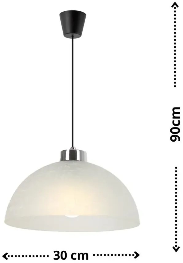 Chromowana nowoczesna lampa wisząca - N6-A09