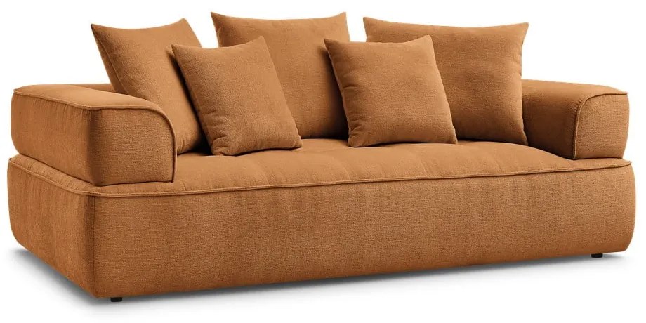 Musztardowa sofa z tkaniny szenilowej 237 cm Whesley – Bobochic Paris
