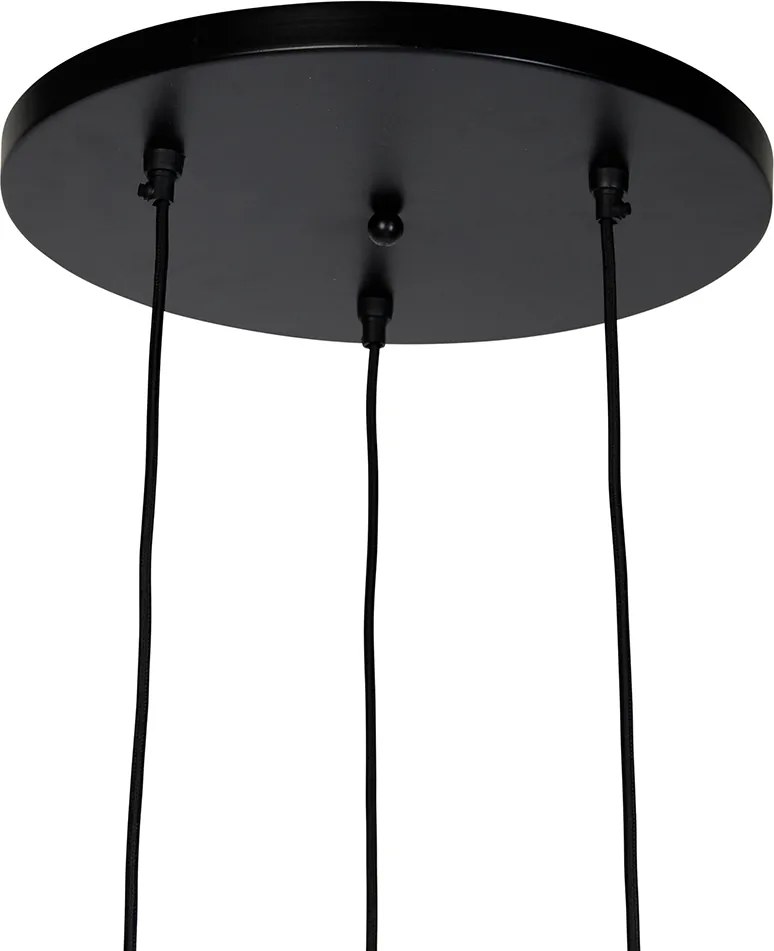 Lampa wisząca art deco złota 3-światłowa - Wesley