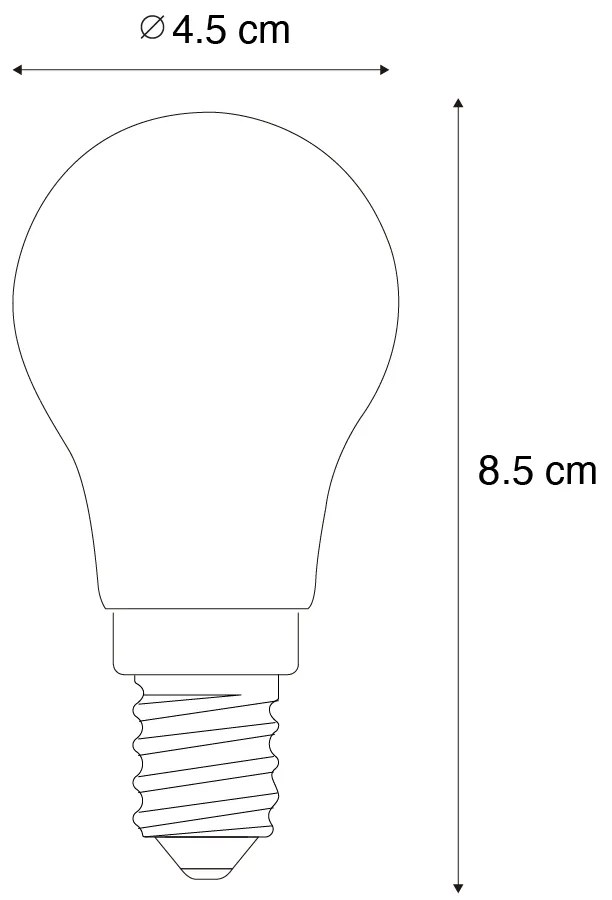 Zestaw 5 Inteligentne żarówki LED E14 P45 przezroczyste 4,2 W 470 lm 2700-6500 K