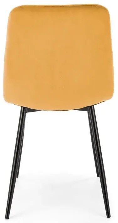 Krzesło tapicerowane K525 VELVET musztardowe HALMAR