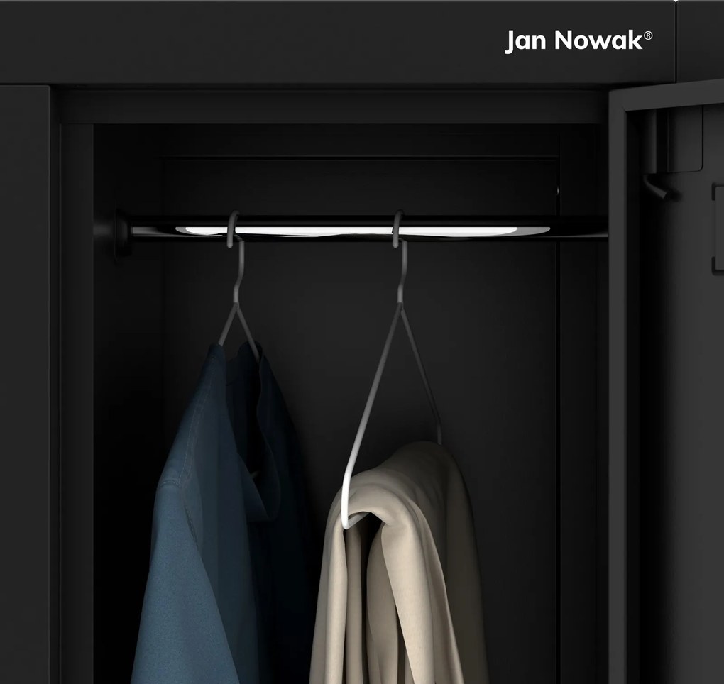 Szafa socjalna 6-skrytkowa Igor 90x45x185 cm, czarna