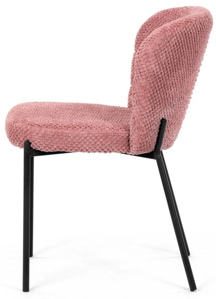 Zestaw krzeseł do jadalni Bouclé CT-W1077 PINK2, 4szt.