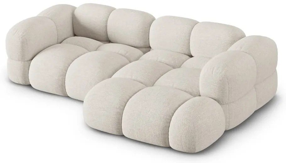 Beżowy narożnik (prawostronny/z szezlongiem) Loretto – Cosmopolitan Design