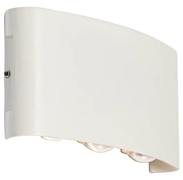 Zewnetrzna Lampa ścienna zewnętrzna biała z wbudowanym LED 6-światłowa IP54 - Silly Nowoczesny Oswietlenie zewnetrzne