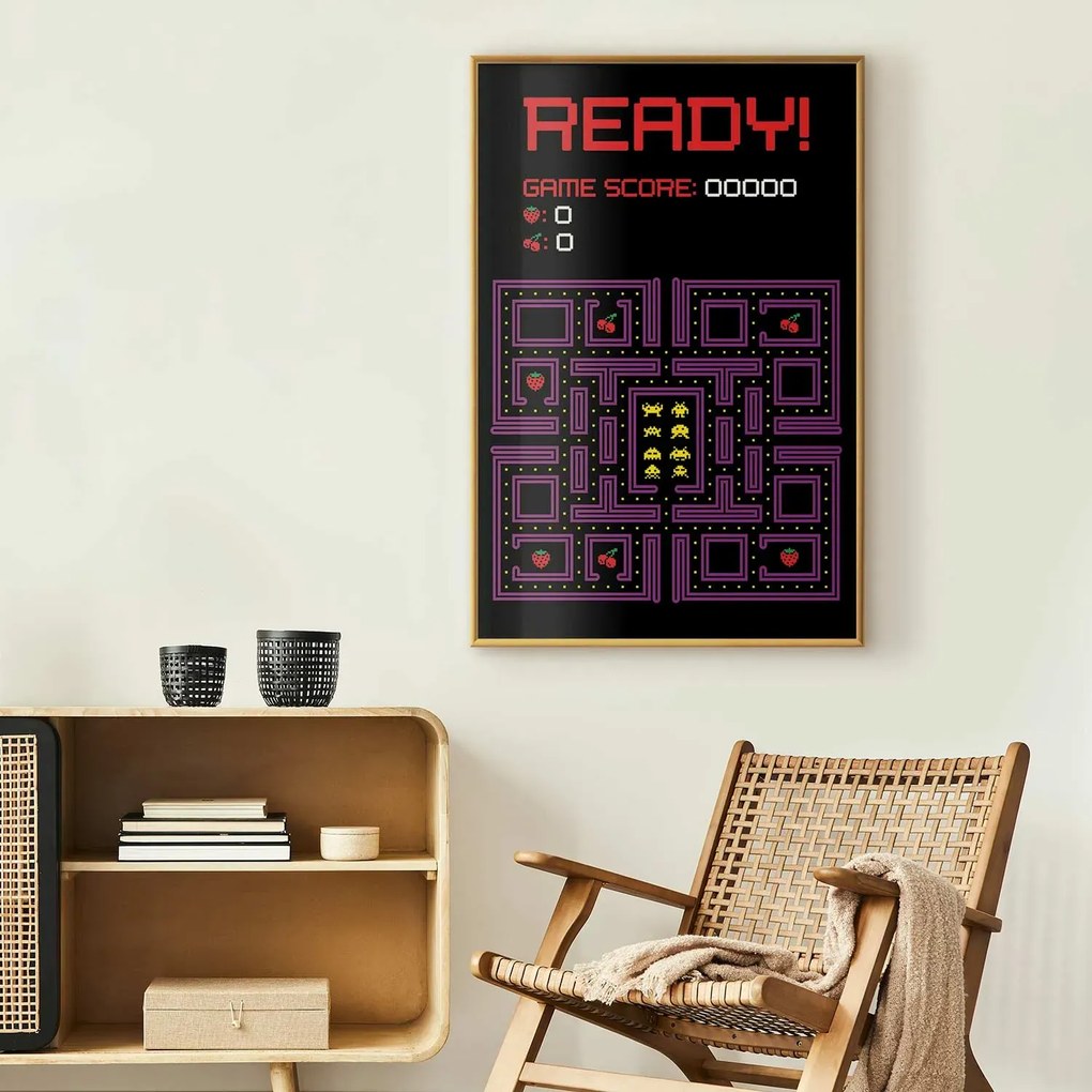 Plakat Ready 60x90 cm z ramą złotą bez marginesu ARTGEIST B