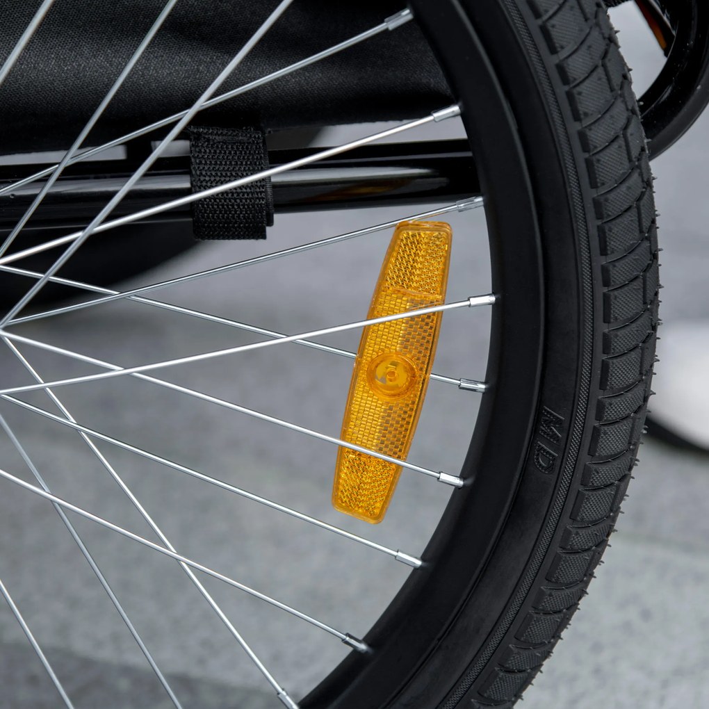 PawHut przyczepka dla psów, składany przyczepka rowerowa, przyczepka dla psów, Żółty