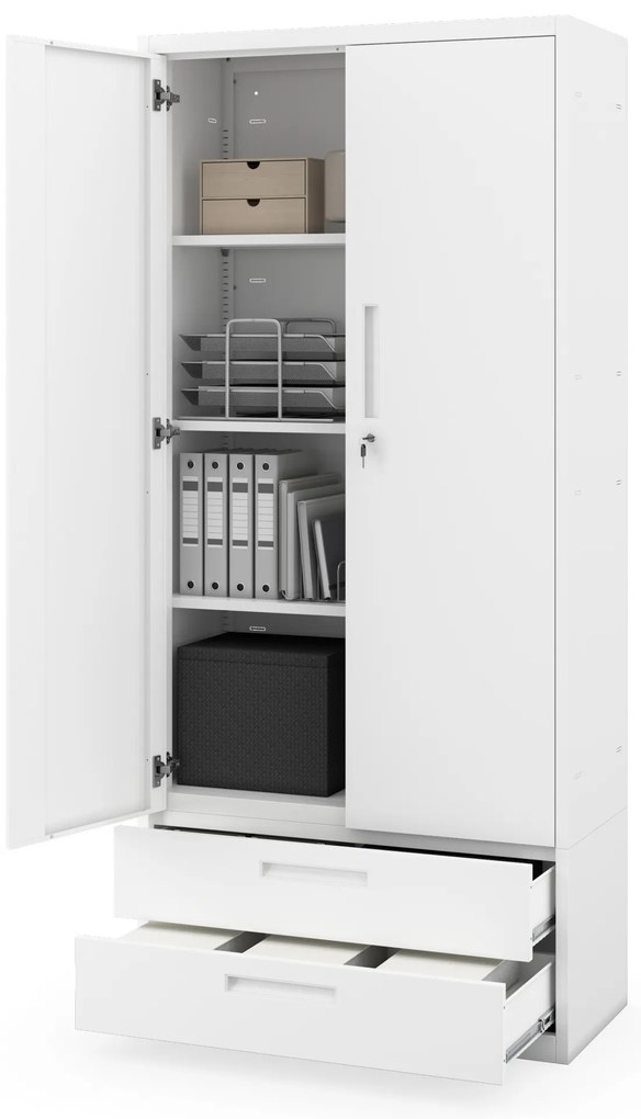 Megan Biały - szuflada podwójna 195 cm