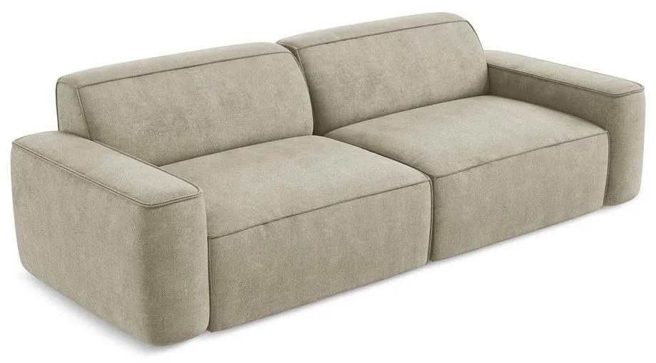 Beżowa sofa z tkaniny szenilowej 244 cm Omao – Makamii