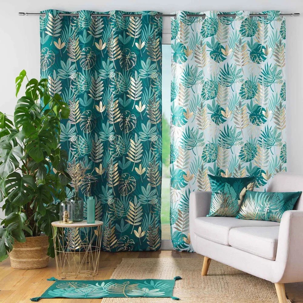 Zielona zasłona 140x260 cm Ornella – douceur d'intérieur