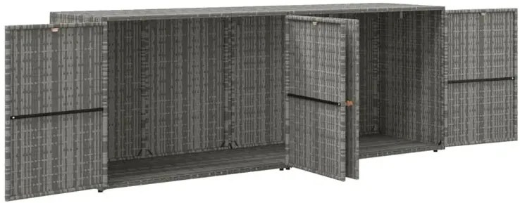 Szara podwójna szafka balkonowa gospodarcza do garażu L9-S08