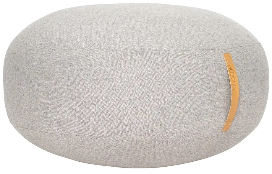 Jasnoszary puf Hübsch Turenio, ø 70 cm