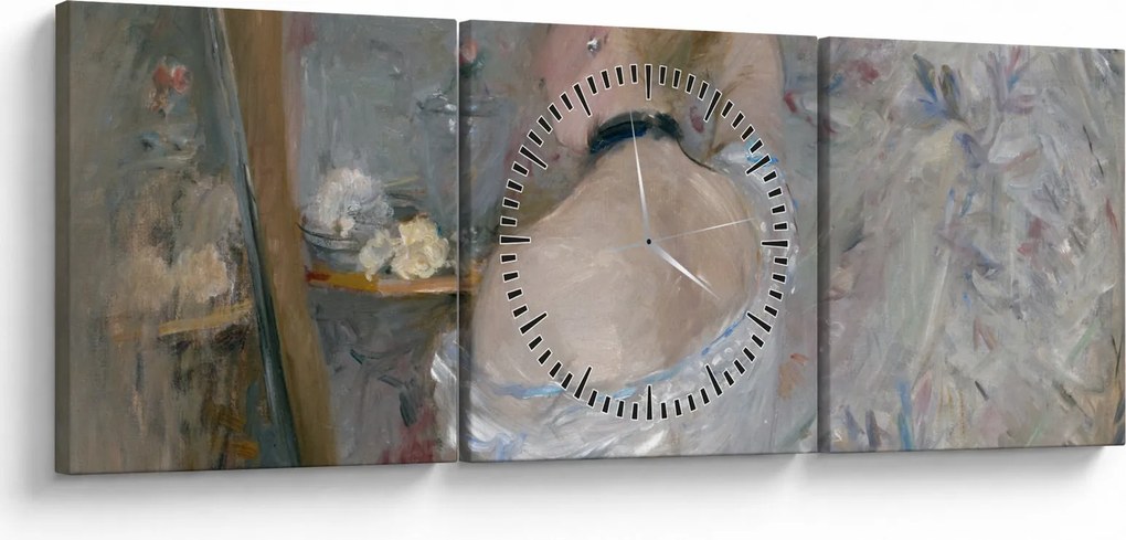 Obraz - Berthe Morisot, Woman at Her Toilette, reprodukcje (z zegarem) (90x30 cm)