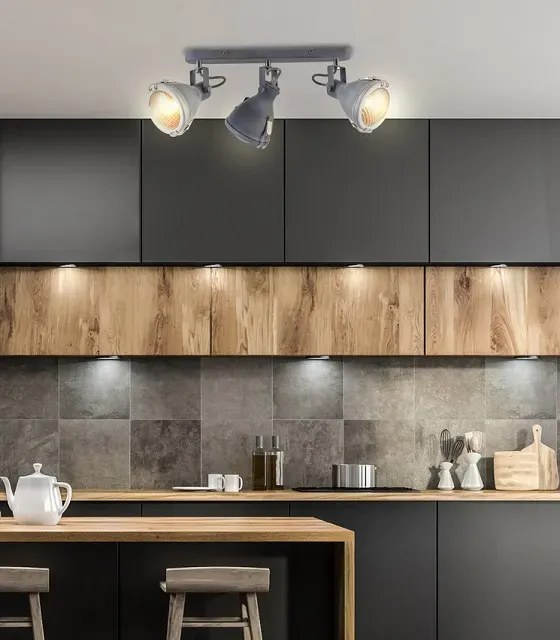 Potrójna loftowa lampa sufitowa na listwie - V096 P5-B67