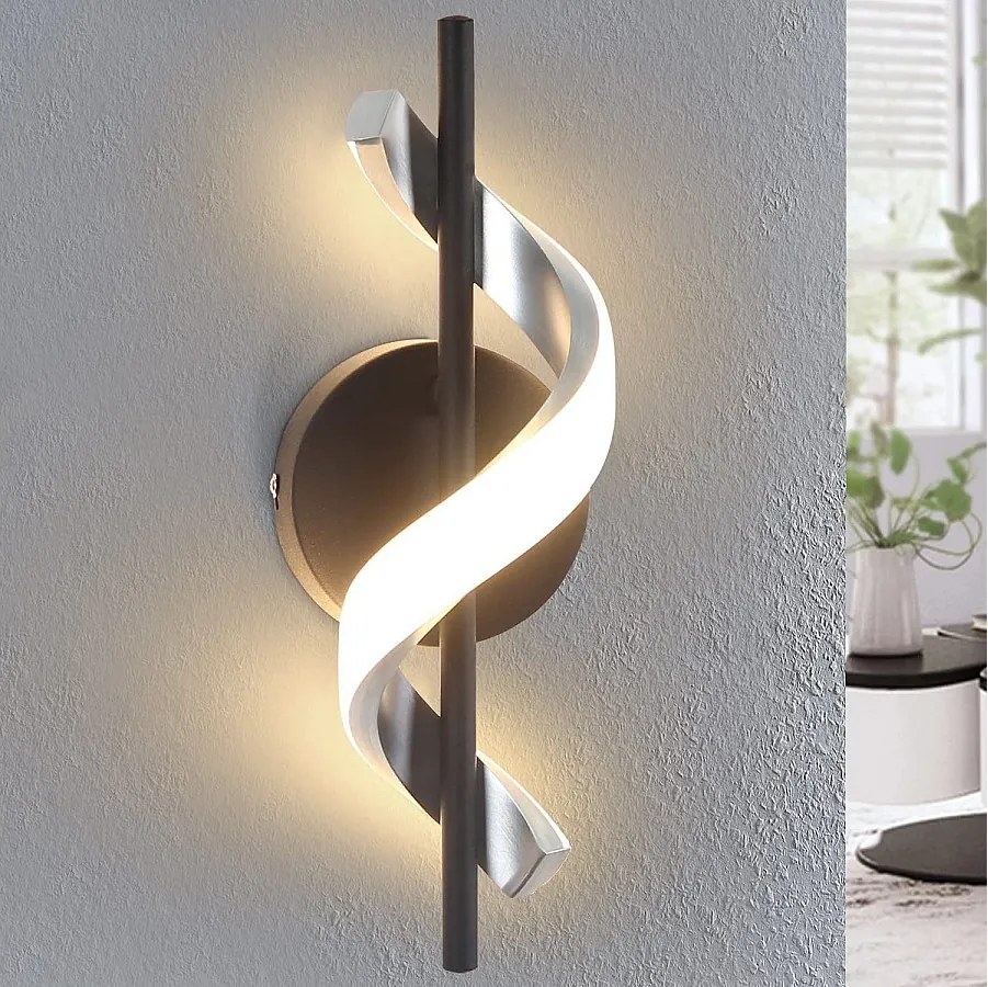 NETTLIFE Kinkiet LED kinkiet wewnętrzny nowoczesny design sypialnia lampa do przedpokoju 3000K ciepła biała lampa na klatkę schodową