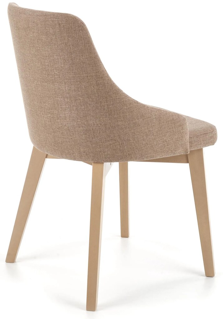Krzesło tapicerowane dąb sonoma/beż tkanina TOLEDO