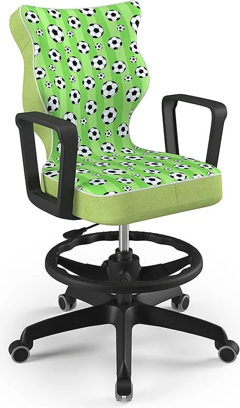Krzesło obrotowe z podnóżkiem i wzorami Norm Black rozmiar 6 (159-188 cm)