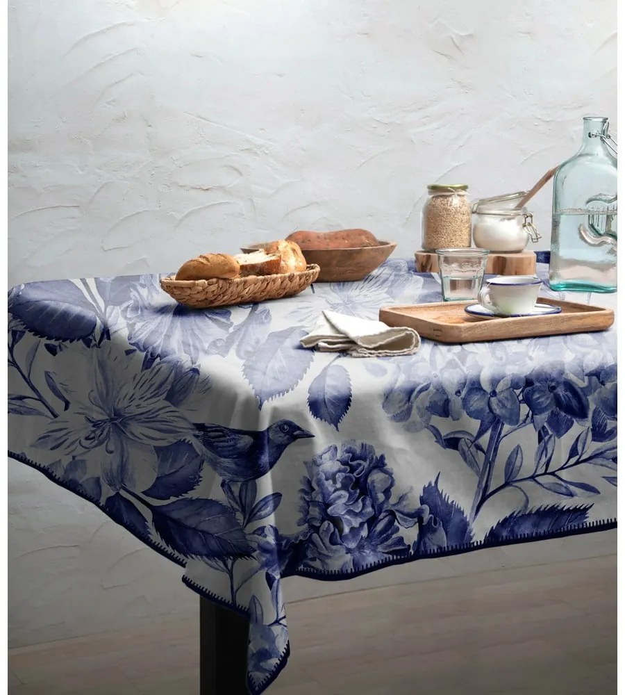 Biało-niebieski obrus Really Nice Things Blue Birds