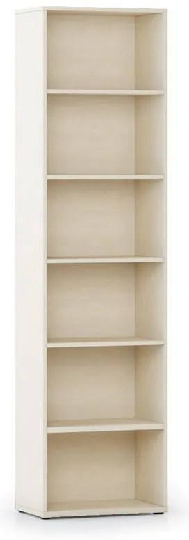 Biblioteka INTEGRO, 2300 x 600 x 400 mm, 5 półek, brzoza