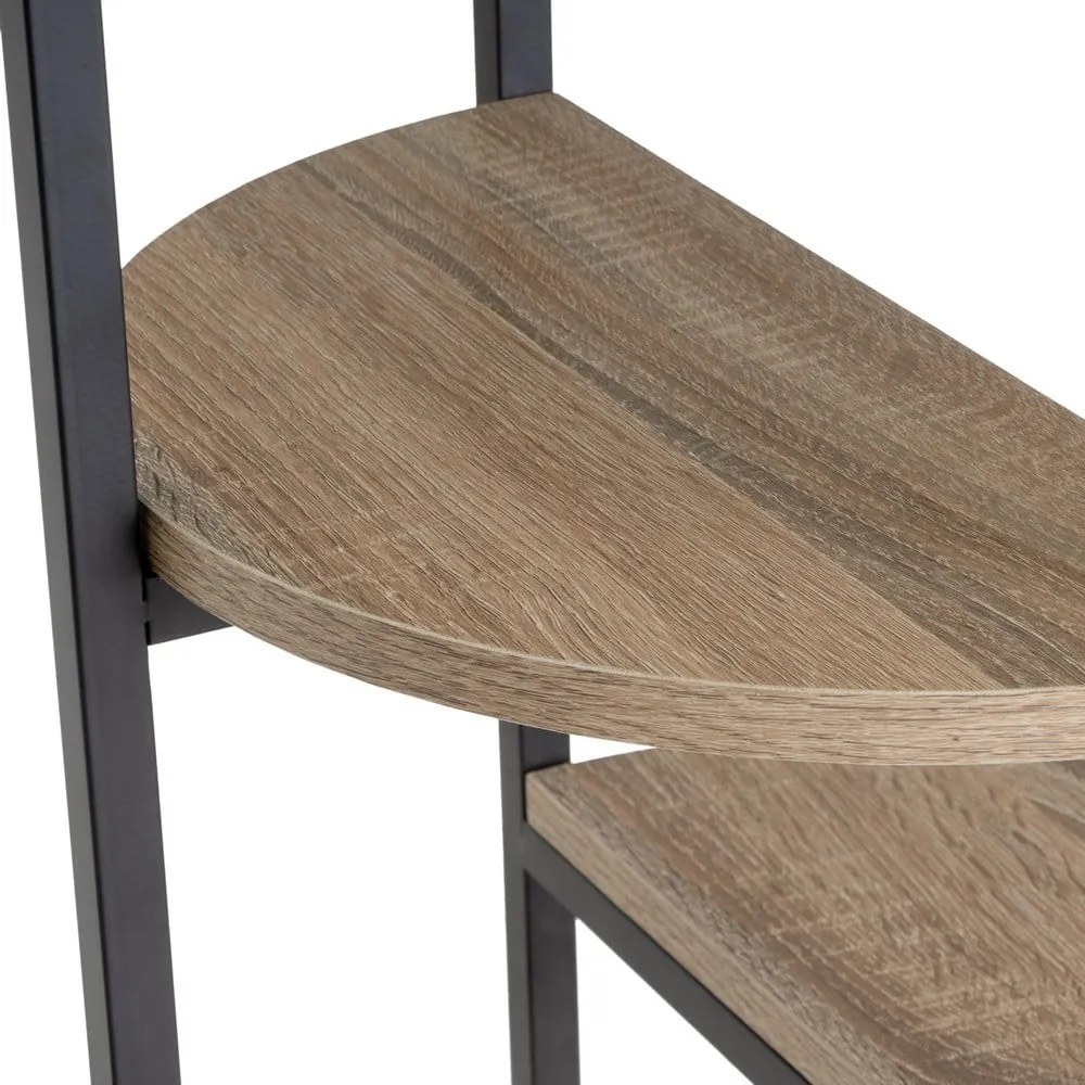 Czarny regał w dekorze dębu 40x110 cm – Casa Selección
