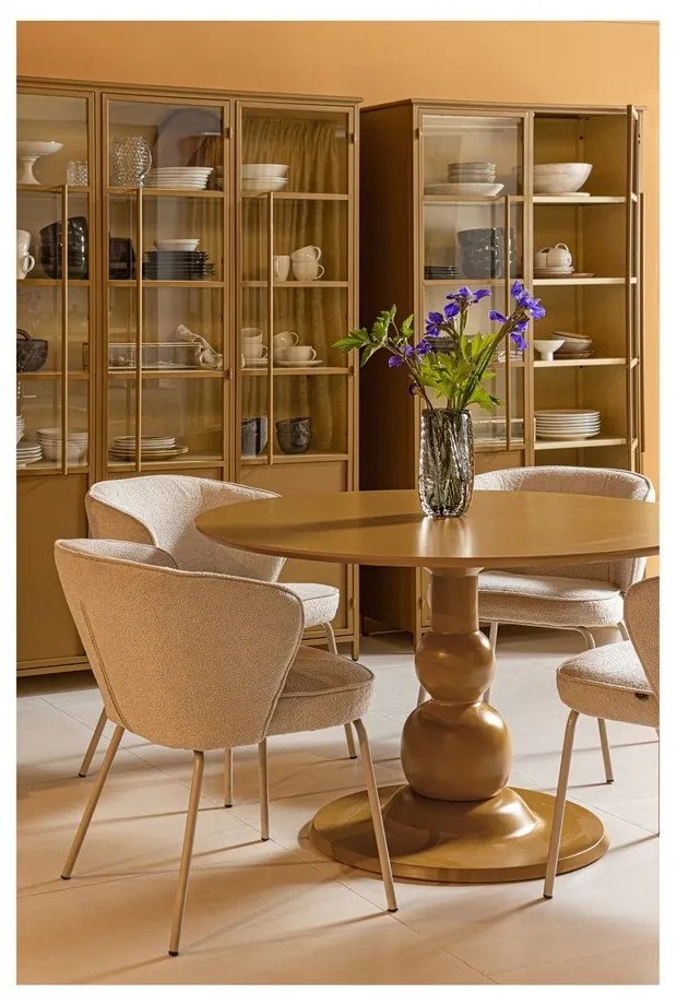 Musztardowa metalowa witryna 140x200x44 cm Exhibit – WOOOD