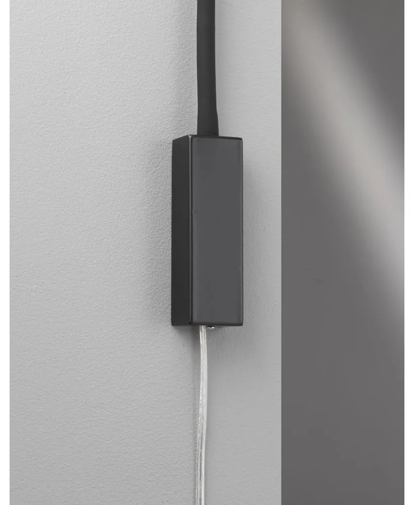 Czarna metalowa lampa punktowa LED ze ściemniaczem Sten – Fischer & Honsel
