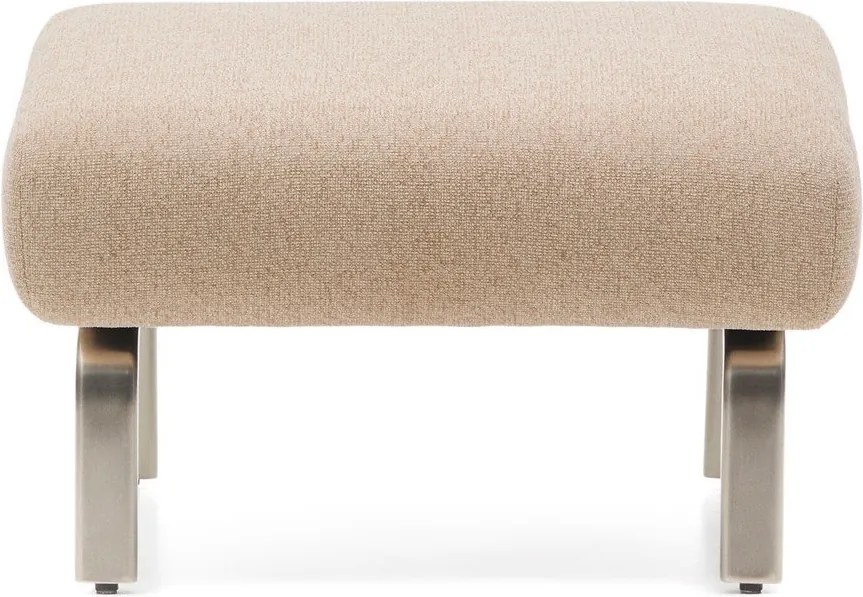 Jasnobrązowy podnóżek z tkaniny szenilowej Amsen – Kave Home