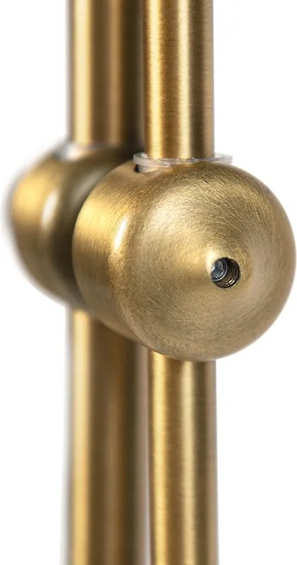 Inteligentna klasyczna lampa podłogowa brązowa z białym kloszem, w tym Wi-Fi A60 - Ashley