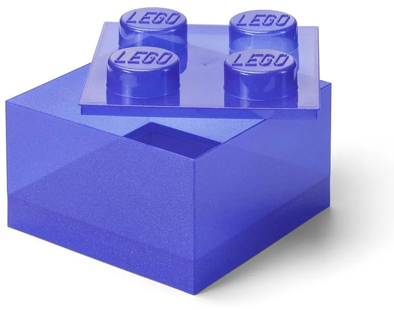 Fioletowy plastikowy pojemnik dziecięcy 25x25x18 cm – LEGO®