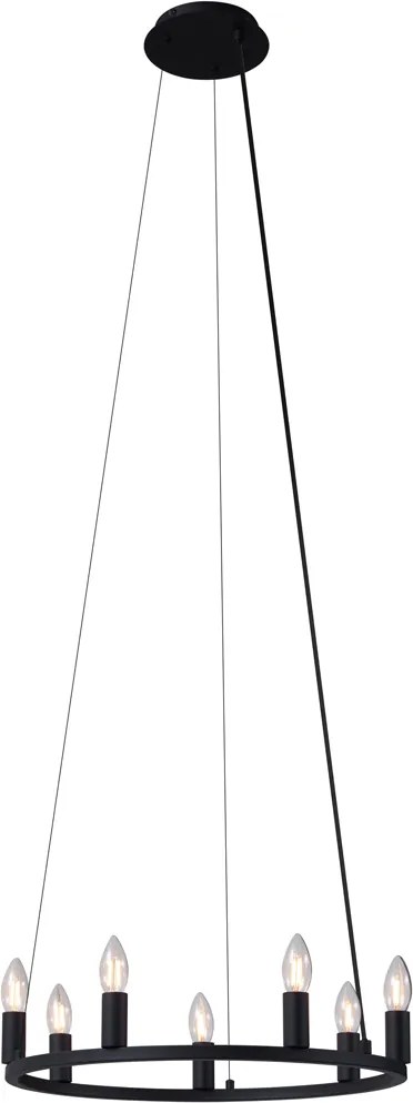 Inteligentna lampa wisząca czarna 7-punktowa z WiFi C35 - Knight